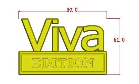 The Original Viva EDITION Emblem Fender Badge-Custom-2pcs